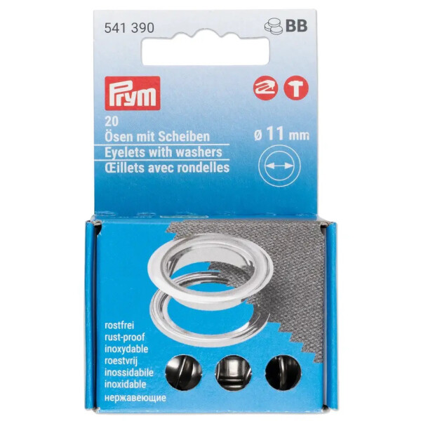 EYELETS 11 mm SILVER