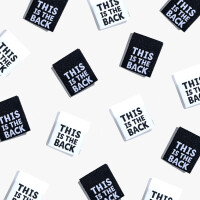 WOVEN LABEL THIS IS THE BACK (6 pcs)