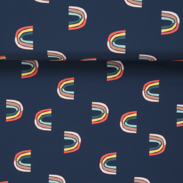 SPORT/SWIM LYCRA RAINBOW NAVY