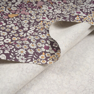 CANVAS SEA OF FLOWERS PLUM