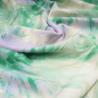 VISCOSE TROPICAL TIE DYE LILAC GREEN