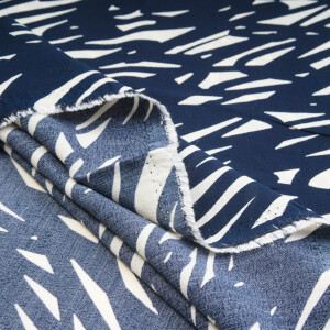 ECOVERO CREPE SKETCHY DARK NAVY