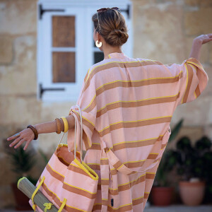 LINEN/VISCOSE HORIZONTALS MNW PEARL BLUSH