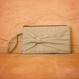LINEN/VISCOSE LINES 2N MERCURY GREEN