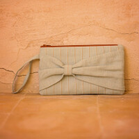 LINEN/VISCOSE LINES 2N MERCURY GREEN