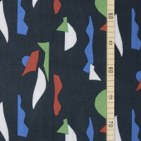VISCOSE ABSTRACT SHAPES BLACK