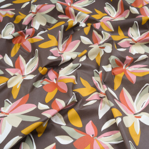 COATED POPLIN LILLY DARK BROWN