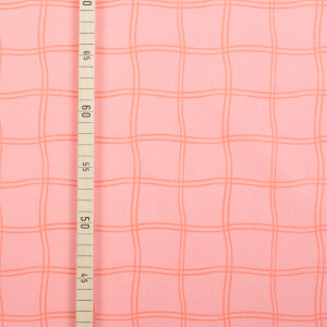 COATED POPLIN DOUBLE GRID PINK/ROSE