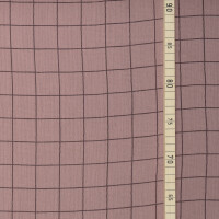 DOUBLE GAUZE GRID MAUVE/CACAO