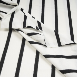VISCOSE JERSEY STRIPES ECRU/BLACK