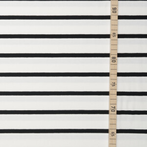 VISCOSE JERSEY STRIPES ECRU/BLACK