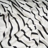 VISCOSE JERSEY STRIPES ECRU/BLACK