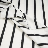 VISCOSE JERSEY STRIPES ECRU/BLACK
