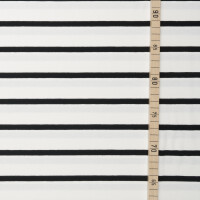 VISCOSE JERSEY STRIPES ECRU/BLACK