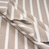 RIB JERSEY STRIPES BROWN MELANGE
