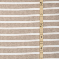 RIB JERSEY STRIPES BROWN MELANGE