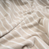 RIB JERSEY STRIPES OATMEAL MELANGE