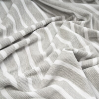RIB JERSEY STRIPES GREY MELANGE
