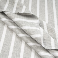 RIB JERSEY STRIPES GREY MELANGE
