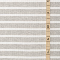 RIB JERSEY STRIPES GREY MELANGE