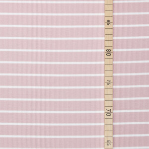 RIB JERSEY STRIPES MAUVE