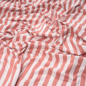 ORGANIC JERSEY VERTICAL DUSTY PINK/GINGER