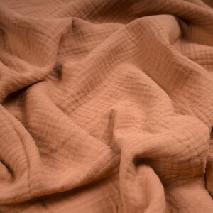 ORGANIC DOUBLE GAUZE BASIC RED EARTH