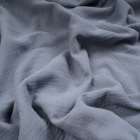 ORGANIC DOUBLE GAUZE BASIC FADED DENIM