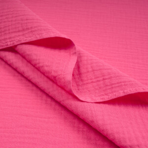ORGANIC DOUBLE GAUZE BASIC FIESTA PINK