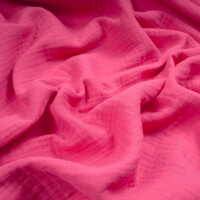 ORGANIC DOUBLE GAUZE BASIC FIESTA PINK