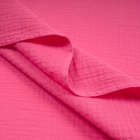 ORGANIC DOUBLE GAUZE BASIC FIESTA PINK