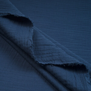 ORGANIC DOUBLE GAUZE BASIC INDIGO BLUE