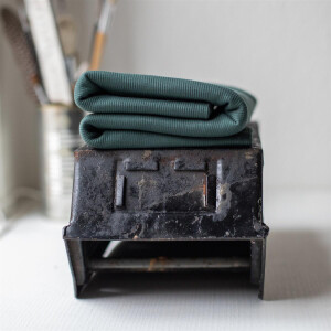ORGANIC 2X2 RIBBING DEEP GREEN