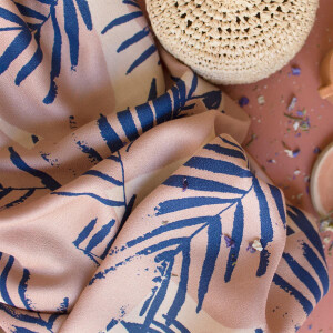 VISCOSE CRÊPE CANOPY COBALT