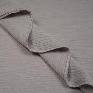 ORGANIC DOUBLE GAUZE BASIC PLATINUM GRAY