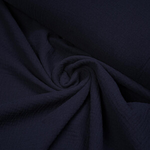 ORGANIC DOUBLE GAUZE BASIC INK BLUE