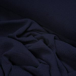ORGANIC DOUBLE GAUZE BASIC INK BLUE
