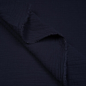 ORGANIC DOUBLE GAUZE BASIC INK BLUE