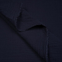 ORGANIC DOUBLE GAUZE BASIC INK BLUE
