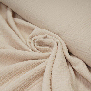 ORGANIC DOUBLE GAUZE BASIC BAST BEIGE