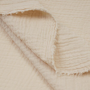 ORGANIC DOUBLE GAUZE BASIC BAST BEIGE
