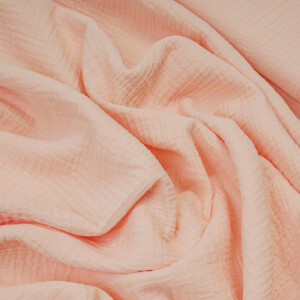 ORGANIC DOUBLE GAUZE BASIC PEACH CREAM