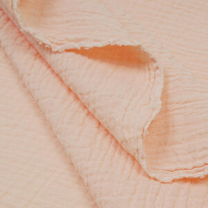 ORGANIC DOUBLE GAUZE BASIC PEACH CREAM