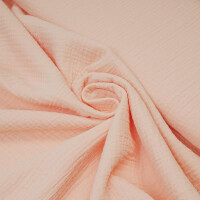 ORGANIC DOUBLE GAUZE BASIC PEACH CREAM