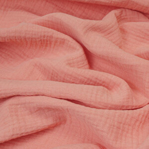 ORGANIC DOUBLE GAUZE BASIC SALMON ROSE