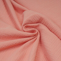 ORGANIC DOUBLE GAUZE BASIC SALMON ROSE