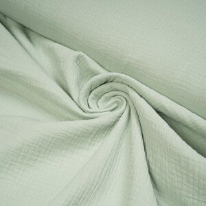 ORGANIC DOUBLE GAUZE BASIC PALE JADE MINT