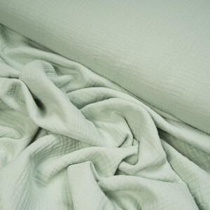 ORGANIC DOUBLE GAUZE BASIC PALE JADE MINT