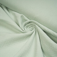 ORGANIC DOUBLE GAUZE BASIC PALE JADE MINT