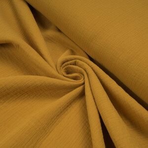 ORGANIC DOUBLE GAUZE BASIC CURRY YELLOW